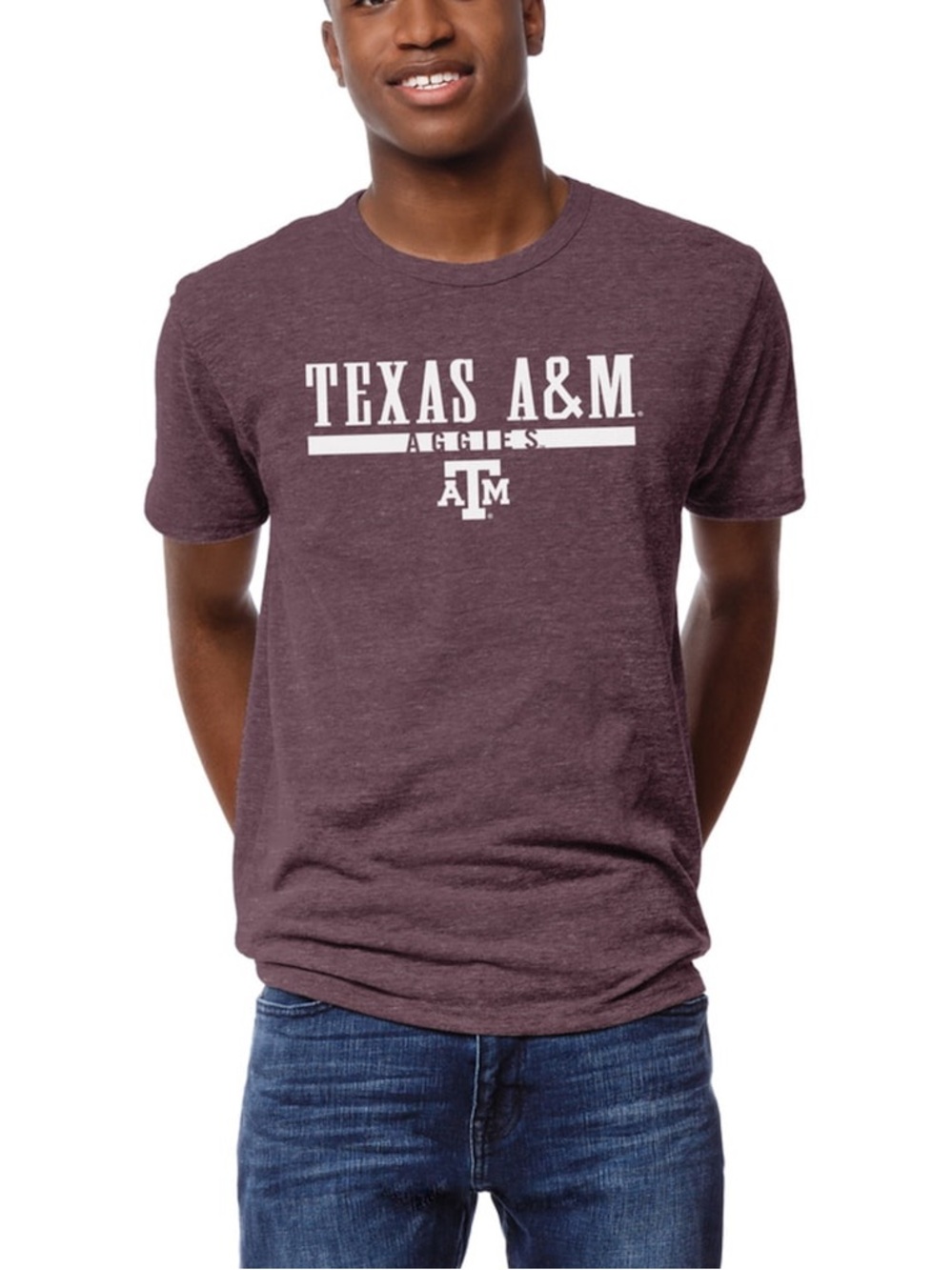 NWT League Texas A & M T-shirt 2XL Maroon & White